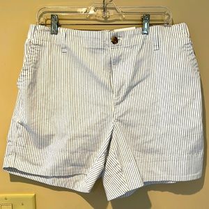 White with blue pin stripe shorts old navy